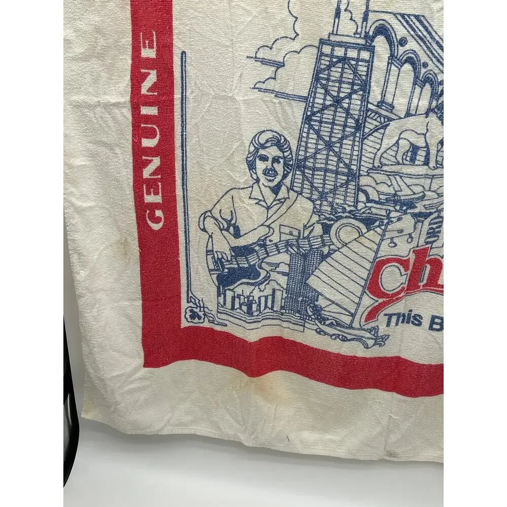 Vintage Budweiser Chicago Beer Towel Bar Towel Memorabilia Collectible As Is HTF